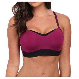 Brooks Magenta and Black High-Support Sports Bra